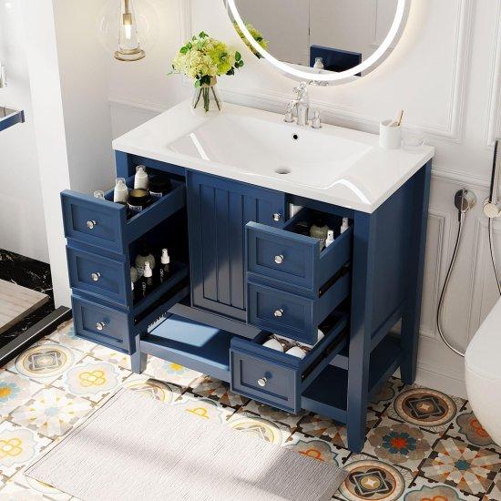 Mavi Banyo Dolabı