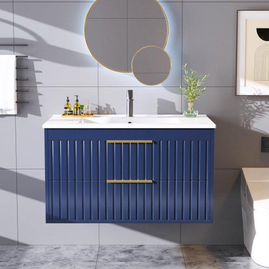 Mavi Banyo Dolabı