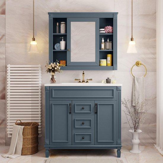 Mavi Banyo Dolabı