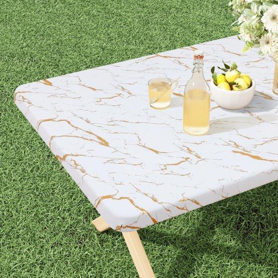 Mermer Desenli Katlanır Masa