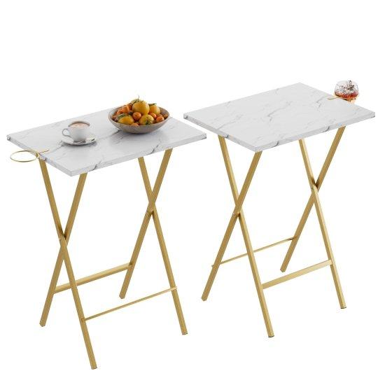 Mermer Desenli Katlanır Masa