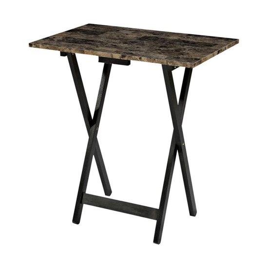 Mermer Desenli Katlanır Masa