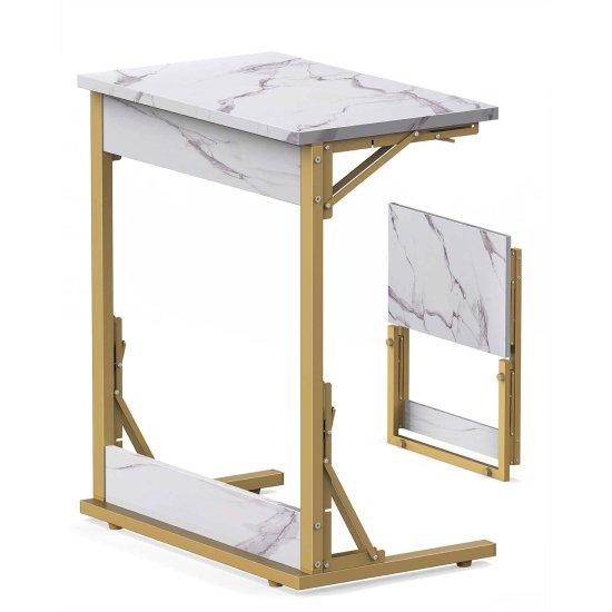 Mermer Desenli Katlanır Masa