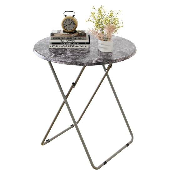 Mermer Desenli Katlanır Masa