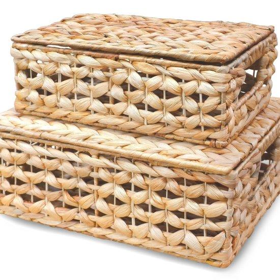 Rattan Kapaklı Sepet