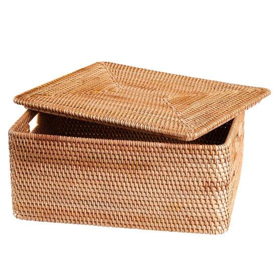 Rattan Kapaklı Sepet