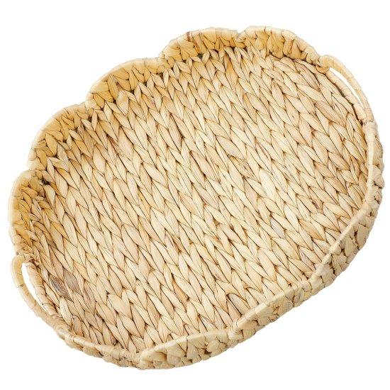 Sedefli Rattan Tepsi