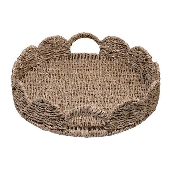 Sedefli Rattan Tepsi