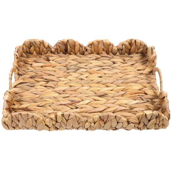 Sedefli Rattan Tepsi