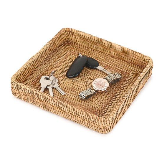 Sedefli Rattan Tepsi