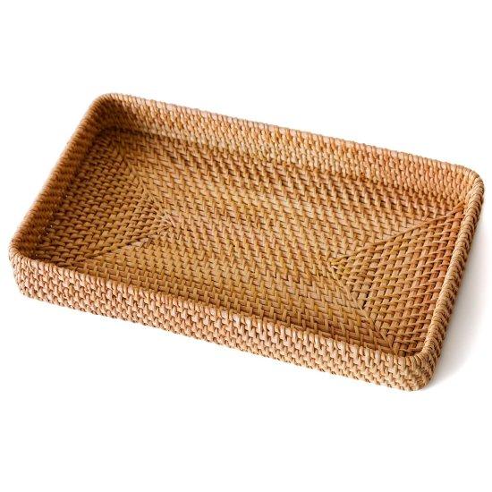 Sedefli Rattan Tepsi