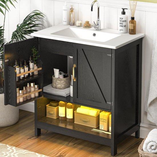 Siyah Banyo Dolabı