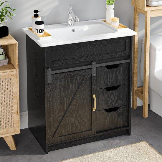 Siyah Banyo Dolabı