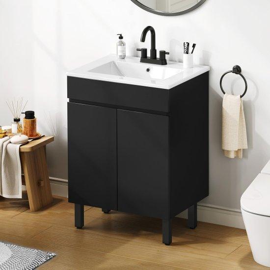 Siyah Banyo Dolabı