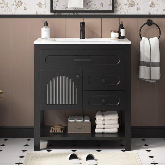 Siyah Banyo Dolabı