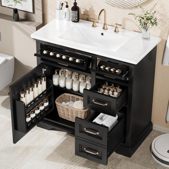 Siyah Banyo Dolabı