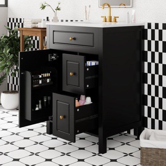 Siyah Banyo Dolabı