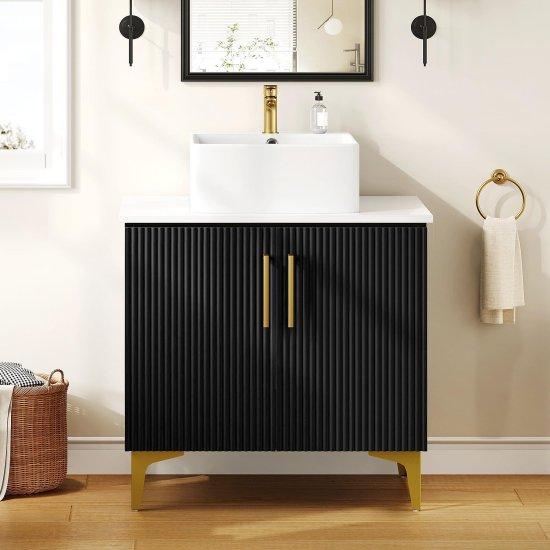 Siyah Banyo Dolabı