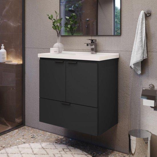 Siyah Banyo Dolabı