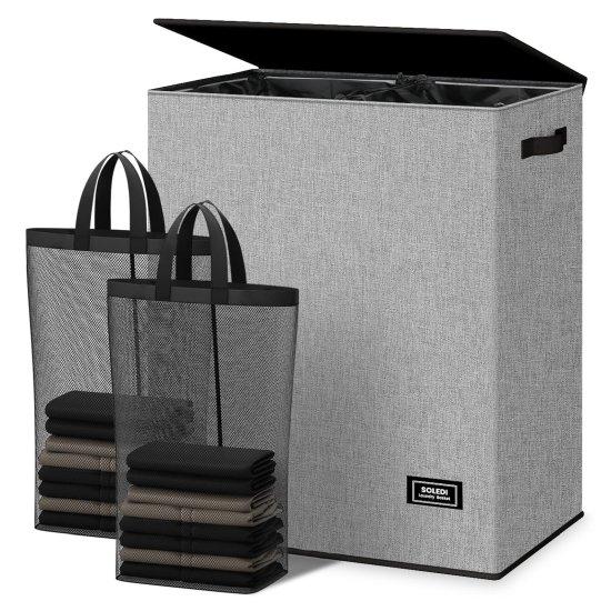 2 Bölmeli Çamaşır Sepeti