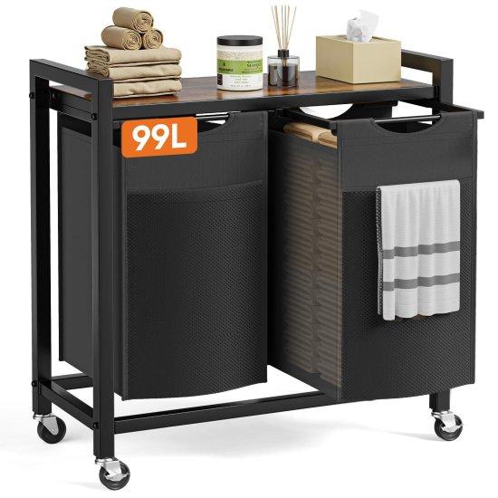 2 Bölmeli Çamaşır Sepeti