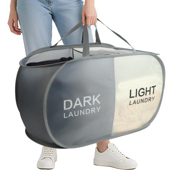 2 Bölmeli Çamaşır Sepeti