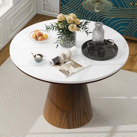 Yuvarlak Mermer Masa