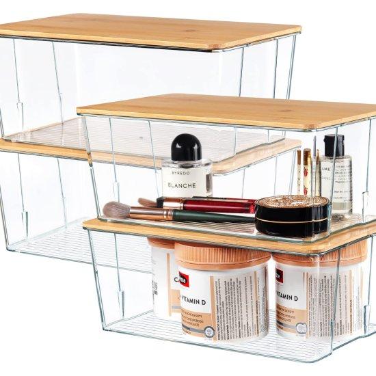 Bambu Kapaklı Saklama Kabı