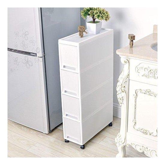 Buzdolabı Yanı Tekerlekli Kiler