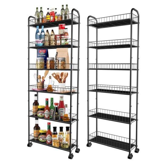 Buzdolabı Yanı Tekerlekli Kiler