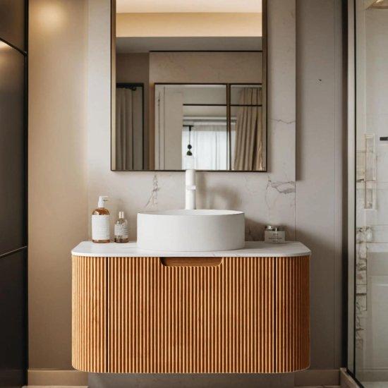 Kahverengi Banyo Dolabı