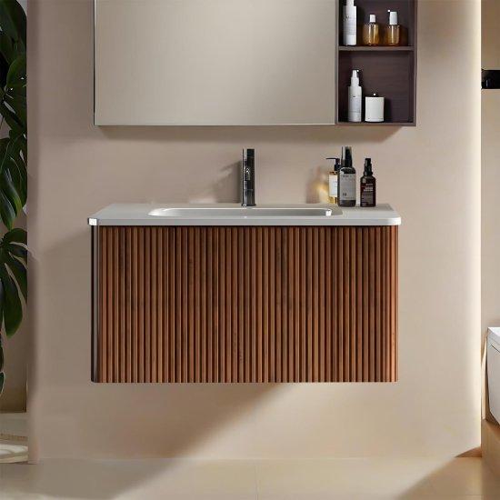 Kahverengi Banyo Dolabı