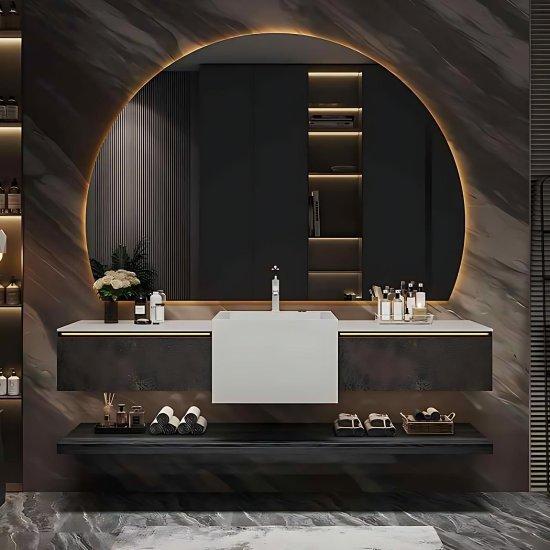 Kahverengi Banyo Dolabı