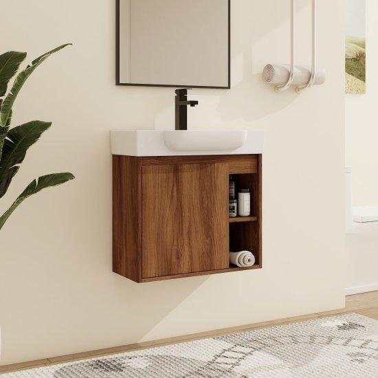 Kahverengi Banyo Dolabı