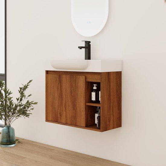 Kahverengi Banyo Dolabı