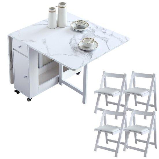 Tekerlekli Mermer Masa